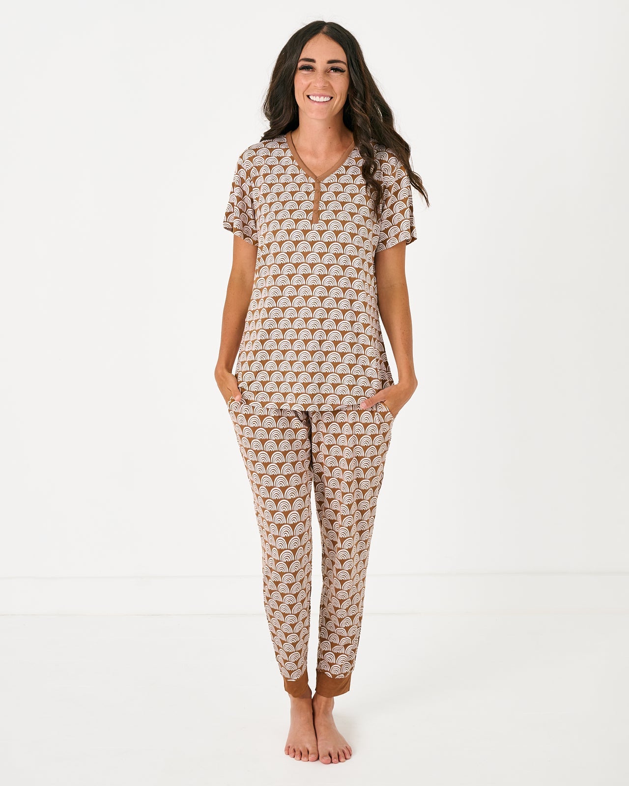 Rust Rainbows Women's Short Sleeve Pajama Top