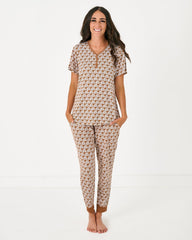 Rust Rainbows Women's Short Sleeve Pajama Top