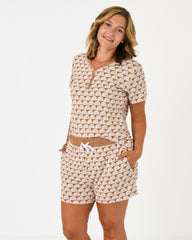 Rust Rainbows Women's Short Sleeve Pajama Top